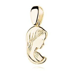 Pandantiv argint placat cu aur galben Fecioara Maria DiAmanti M0095G-DIA (Argint 925‰ 1 g.)